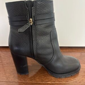 Black Leather Ankle Boots